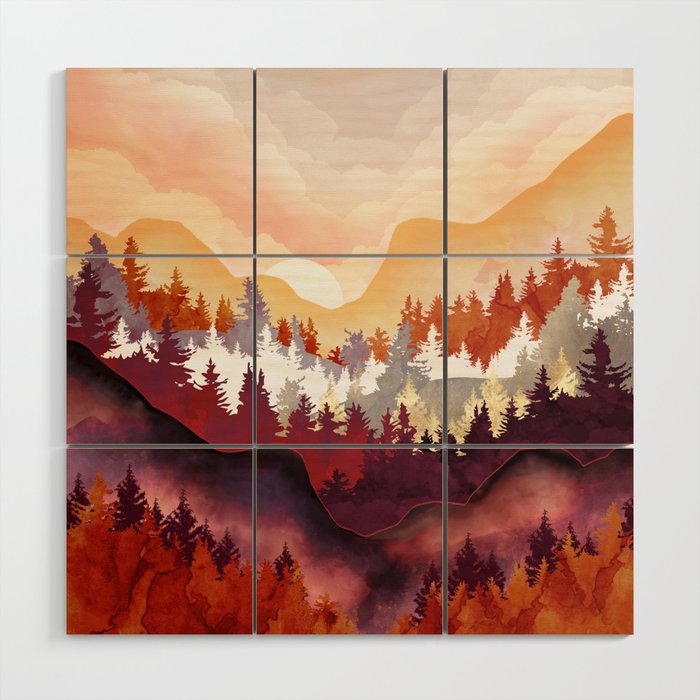 Amber Forest Wood Wall Art Gallery Image 1