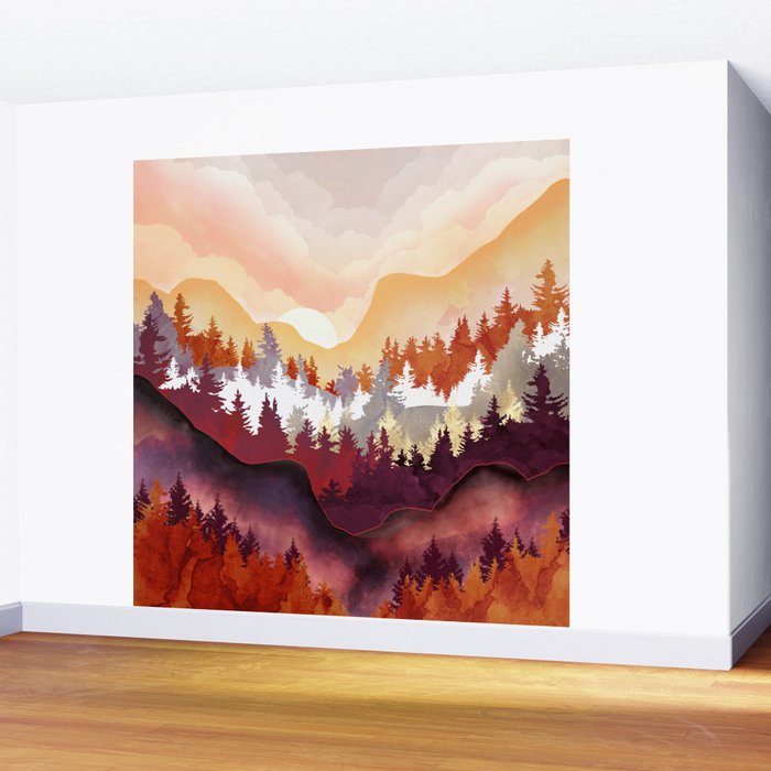 Amber Forest Wall Mural Gallery Image 2