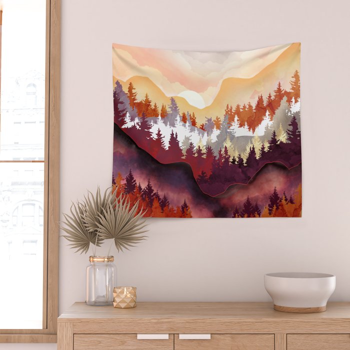 Amber Forest Wall Tapestry Gallery Image 2