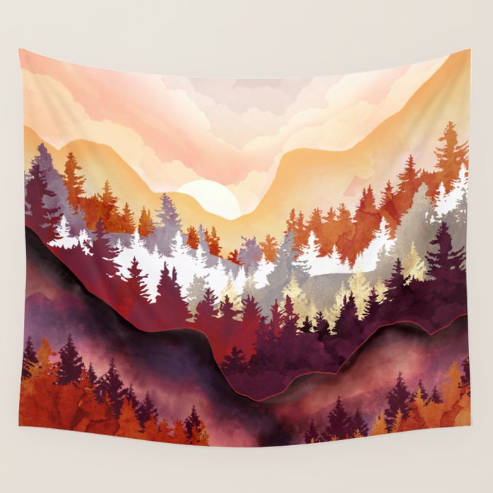 Amber Forest Wall Tapestry Gallery Image 4