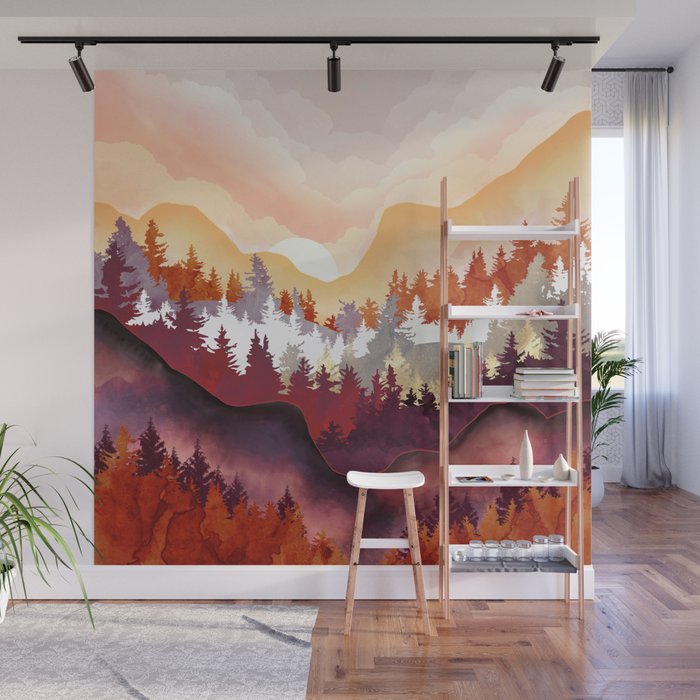 Amber Forest Wall Mural Gallery Image 1