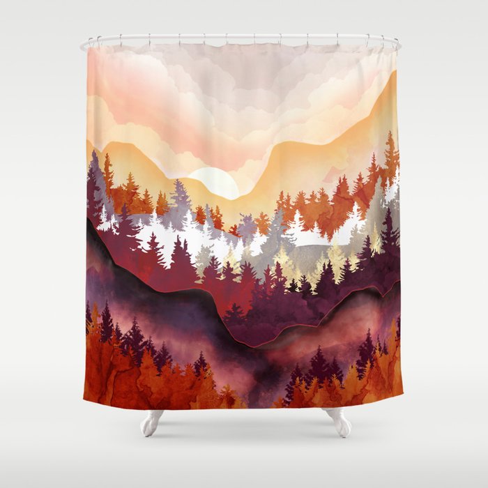 Amber Forest Shower Curtain Gallery Image 1