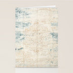 very worn blue and beige carpet Stationery Card Gallery Image 2