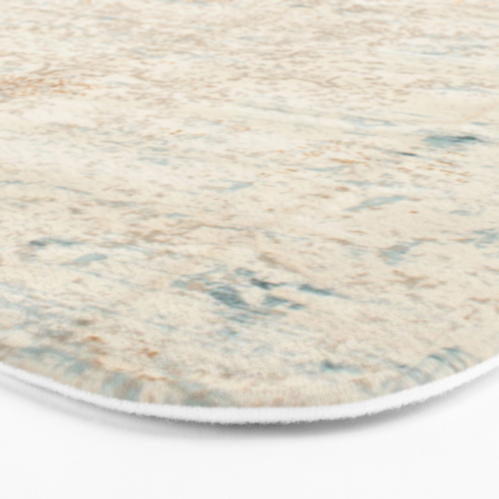 very worn blue and beige carpet Bath Mat Gallery Image 3