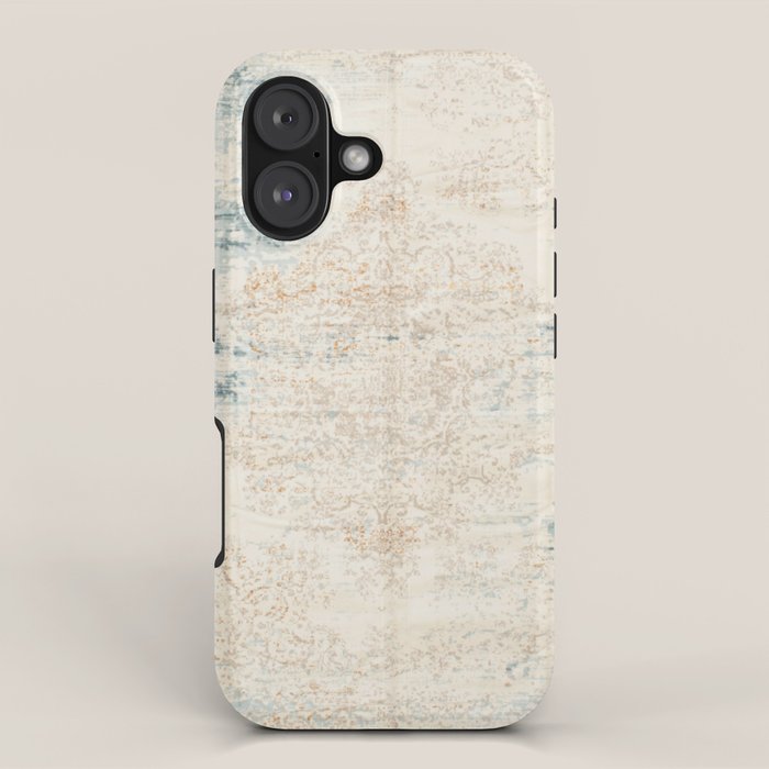 very worn blue and beige carpet iPhone Case Gallery Image 1