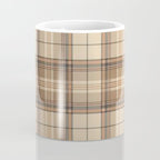 Beige Brown Tartan Plaid Pattern Coffee Mug Gallery Image 4