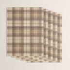 Beige Brown Tartan Plaid Pattern Wrapping Paper Gallery Image 3
