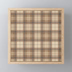Beige Brown Tartan Plaid Pattern Mini Art Print Gallery Image 1