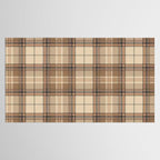 Beige Brown Tartan Plaid Pattern Tablecloth Gallery Image 2