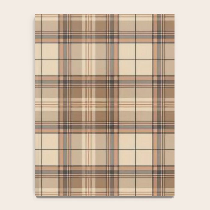 Beige Brown Tartan Plaid Pattern Notebook Gallery Image 4