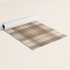Beige Brown Tartan Plaid Pattern Yoga Mat Gallery Image 2
