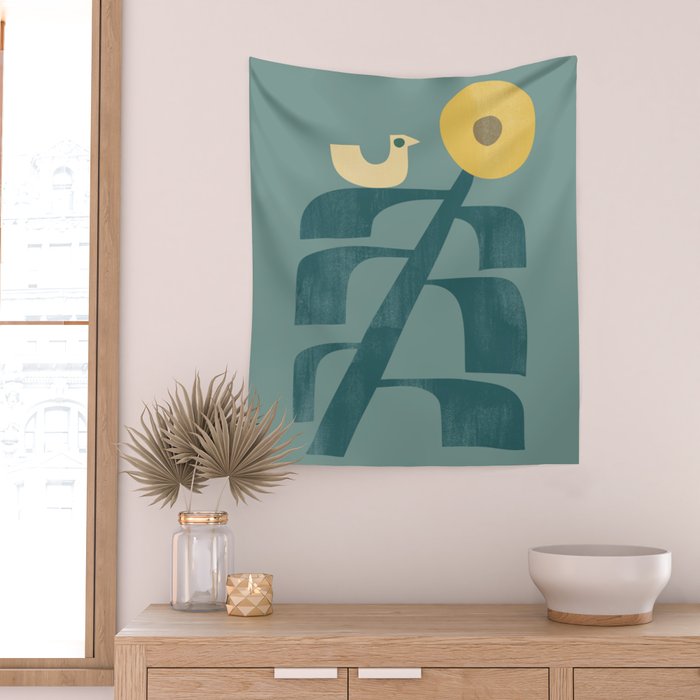 Giant sunflower Wall Tapestry Gallery Image 2