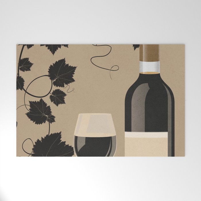Black Wine 2 Welcome Mat Gallery Image 1