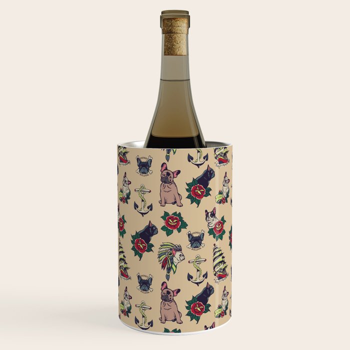 French  Bulldog Tattoo Wine Chiller Gallery Image 3