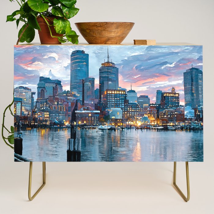 Boston Skyline Credenza Gallery Image 1