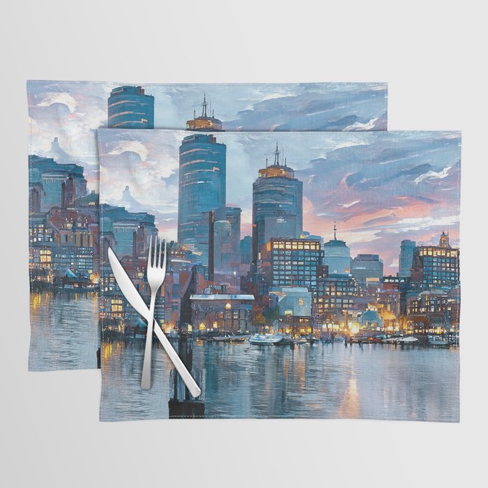 Boston Skyline Placemat Gallery Image 1