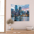 Boston Skyline Wall Tapestry Gallery Image 2