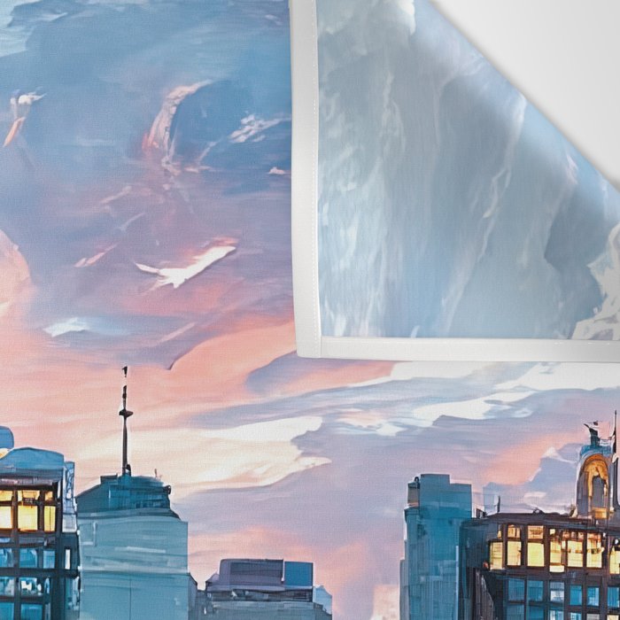 Boston Skyline Wall Tapestry Gallery Image 3