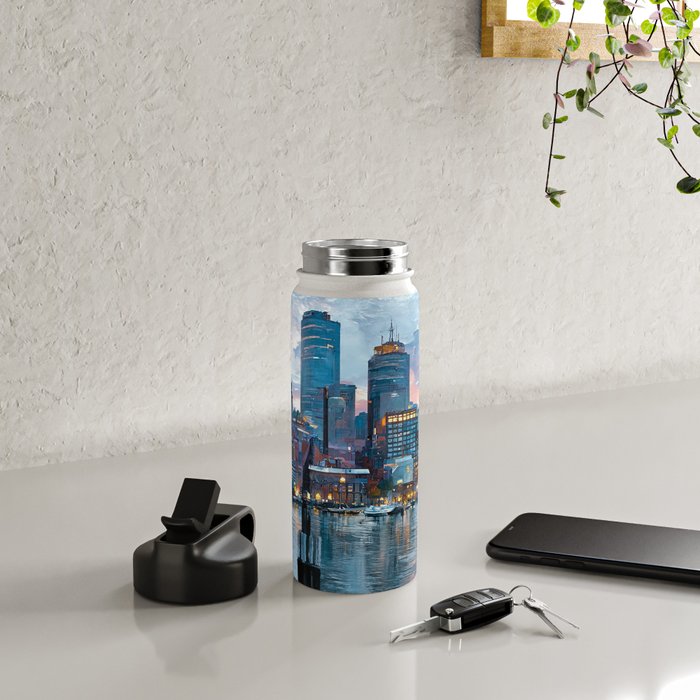 Boston Skyline Water Bottle Gallery Image 4