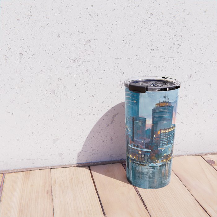 Boston Skyline Travel Mug Gallery Image 4