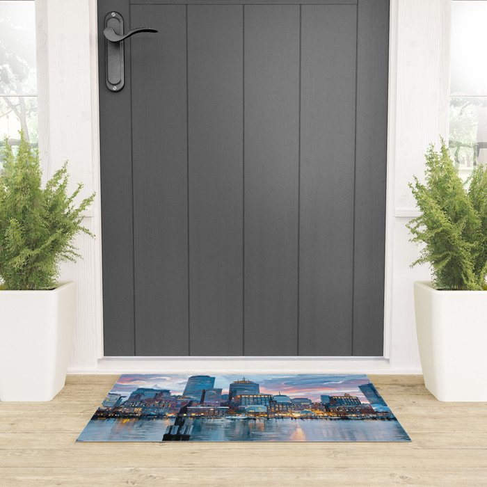 Boston Skyline Welcome Mat Gallery Image 3