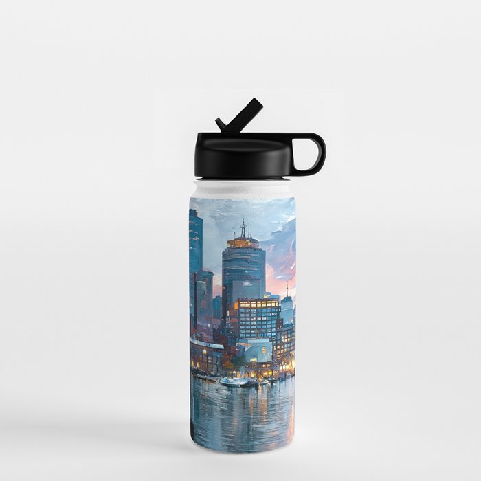 Boston Skyline Water Bottle Gallery Image 1