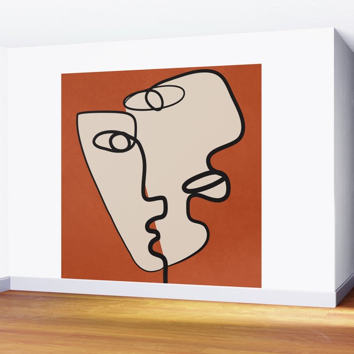 Interwoven Faces 2 Wall Mural Gallery Image 2