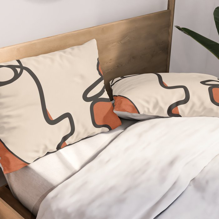 Interwoven Faces 2 Pillow Sham Gallery Image 2