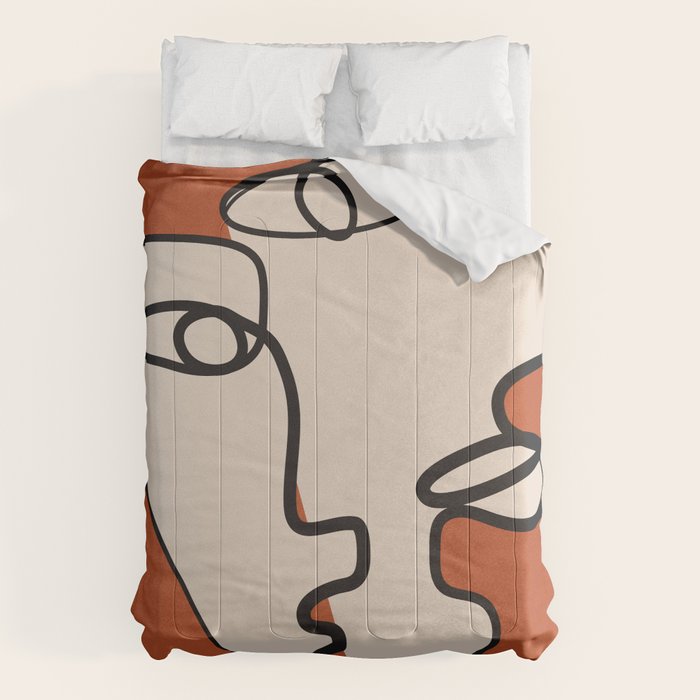 Interwoven Faces 2 Comforter Gallery Image 1