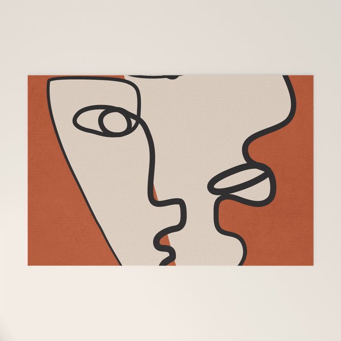 Interwoven Faces 2 Welcome Mat Gallery Image 1