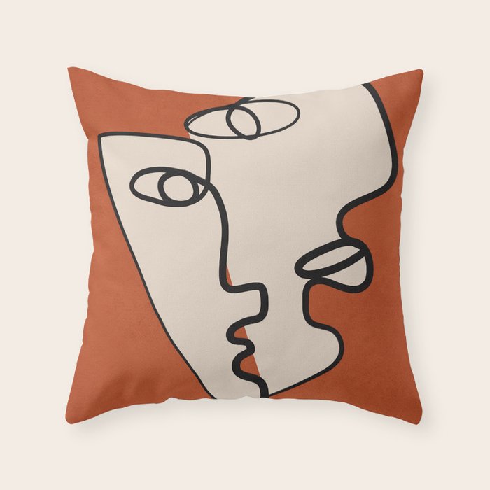Interwoven Faces 2 Throw Pillow Gallery Image 6