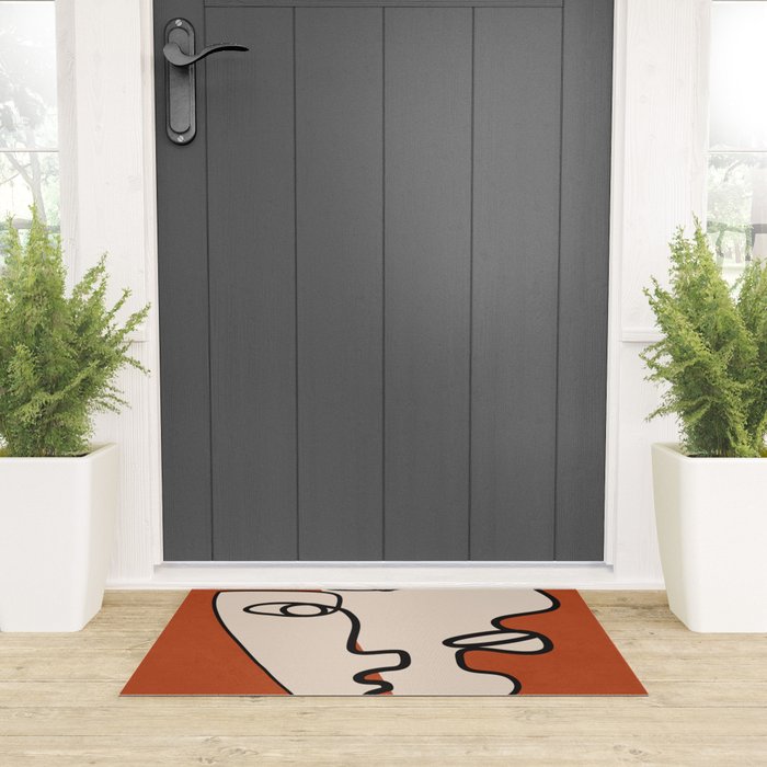 Interwoven Faces 2 Welcome Mat Gallery Image 3