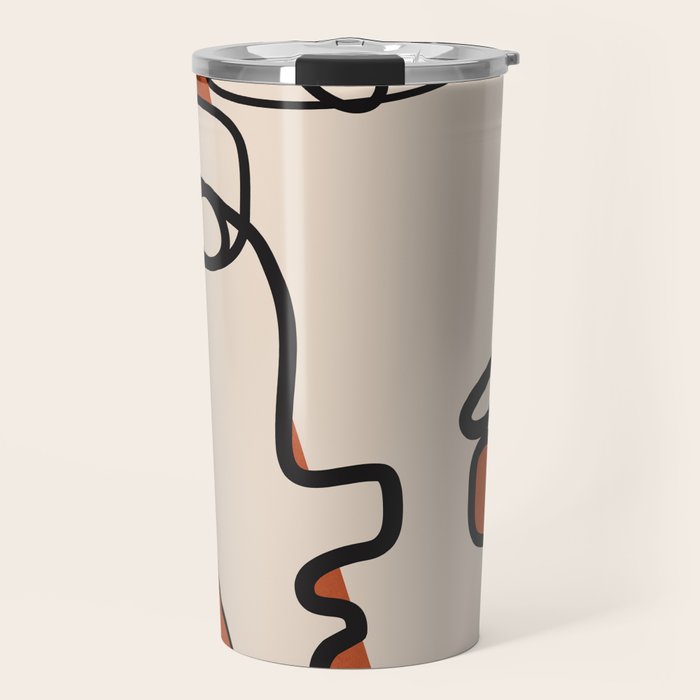 Interwoven Faces 2 Travel Mug Gallery Image 1