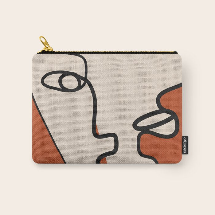 Interwoven Faces 2 Carry All Pouch Gallery Image 1