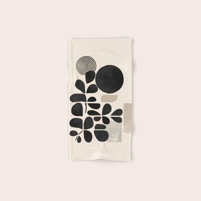 Modern Botanicals - Abstract Minimalist Shapes Bath Towel Gallery Image 1
