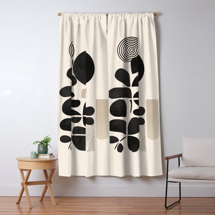 Modern Botanicals - Abstract Minimalist Shapes Window Curtain Gallery Image 5