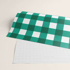 Classic Green Gingham Checkered Pattern Wrapping Paper Gallery Image 2