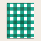 Classic Green Gingham Checkered Pattern Notebook Gallery Image 4