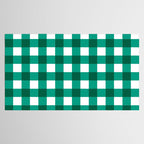Classic Green Gingham Checkered Pattern Tablecloth Gallery Image 2