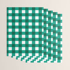 Classic Green Gingham Checkered Pattern Wrapping Paper Gallery Image 3