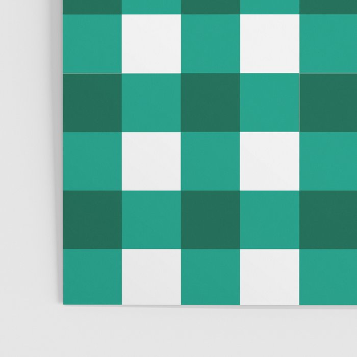Classic Green Gingham Checkered Pattern Poster Gallery Image 3