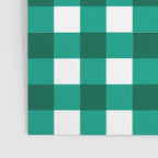 Classic Green Gingham Checkered Pattern Poster Gallery Image 3
