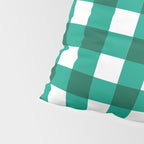 Classic Green Gingham Checkered Pattern Pillow Sham Gallery Image 4