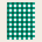 Classic Green Gingham Checkered Pattern Poster Gallery Image 4