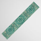 Azure teal Boho Jewel Mandala Table Runner Gallery Image 3