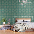 Azure teal Boho Jewel Mandala Wallpaper Gallery Image 3