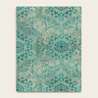 Azure teal Boho Jewel Mandala Notebook Gallery Image 4