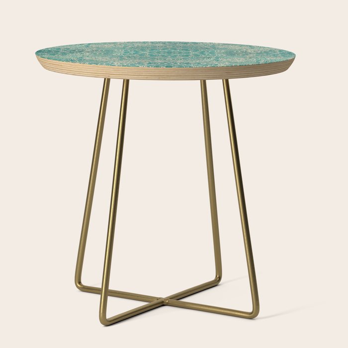 Azure teal Boho Jewel Mandala Side Table Gallery Image 1