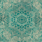 Azure teal Boho Jewel Mandala Coffee Mug Gallery Image 2