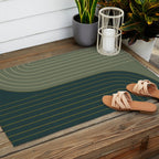 Two Tone Line Curvature XXXVII Outdoor Rug Gallery Image 2